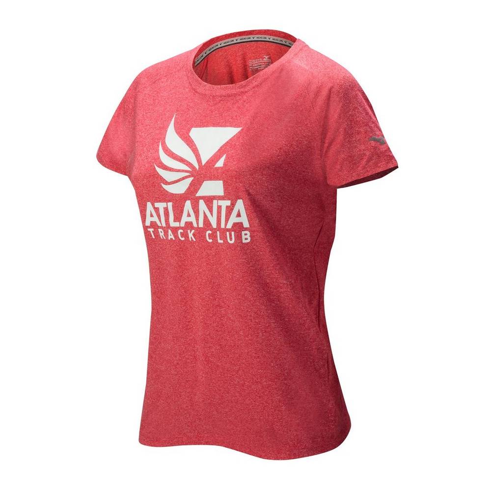 Camiseta Mizuno Running Atlanta Track Club Inspire 2.0 - Mulher - Vermelhas - VCRAM2579